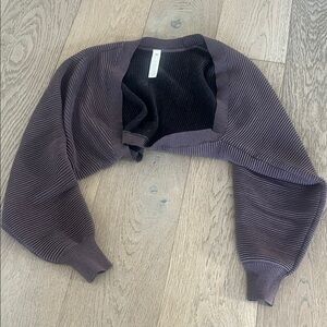 ALO Yoga Cocoa Ribbed Shrug